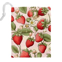 Strawberry Fruit Drawstring Pouch (4XL) from ArtsNow.com Back