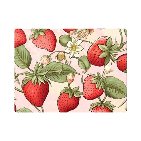 Strawberry Fruit Premium Plush Fleece Blanket (Mini) from ArtsNow.com 35 x27  Blanket Front
