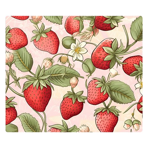 Strawberry Fruit Premium Plush Fleece Blanket (Small) from ArtsNow.com 50 x40  Blanket Front