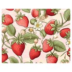 Strawberry Fruit Premium Plush Fleece Blanket (Medium)