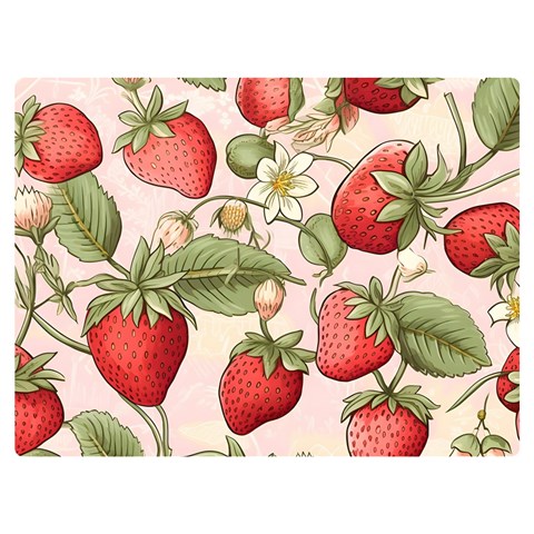 Strawberry Fruit Two Sides Premium Plush Fleece Blanket (Extra Small) from ArtsNow.com 40 x30  Blanket Back