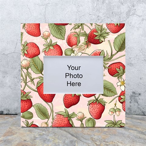 Strawberry Fruit White Box Photo Frame 4  x 6  from ArtsNow.com Front