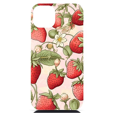 Strawberry Fruit iPhone 14 Plus Black UV Print Case from ArtsNow.com Front