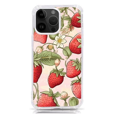 Strawberry Fruit iPhone 14 Pro Max TPU UV Print Case from ArtsNow.com Front