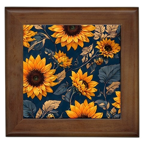 Flower Pattern Spring Framed Tile from ArtsNow.com Front