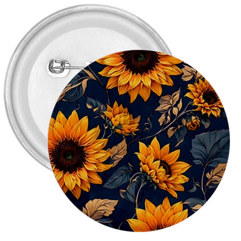 Flower Pattern Spring 3  Buttons from ArtsNow.com Front