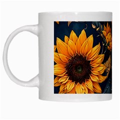 Flower Pattern Spring White Mug from ArtsNow.com Left