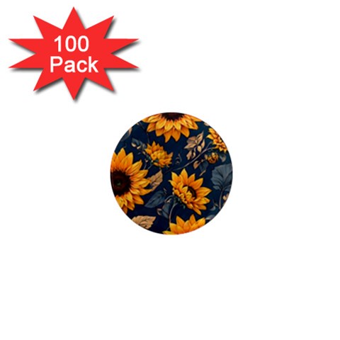 Flower Pattern Spring 1  Mini Magnets (100 pack)  from ArtsNow.com Front