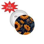 Flower Pattern Spring 1.75  Buttons (10 pack)