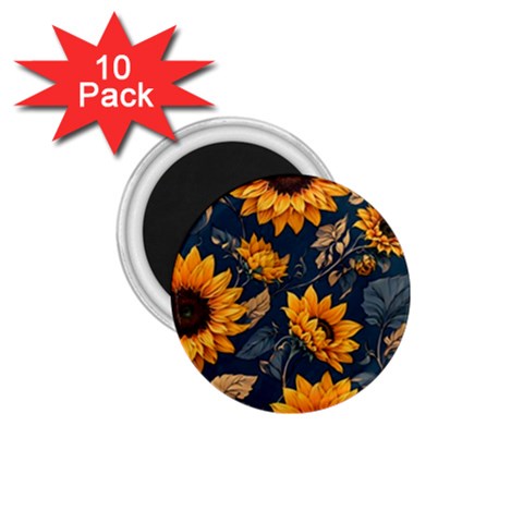 Flower Pattern Spring 1.75  Magnets (10 pack)  from ArtsNow.com Front