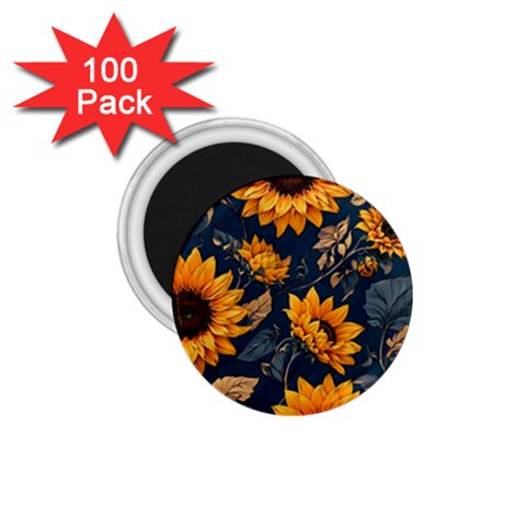 Flower Pattern Spring 1.75  Magnets (100 pack)  from ArtsNow.com Front