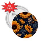 Flower Pattern Spring 2.25  Buttons (10 pack) 