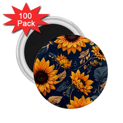 Flower Pattern Spring 2.25  Magnets (100 pack)  from ArtsNow.com Front