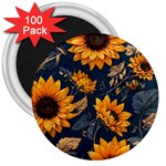 Flower Pattern Spring 3  Magnets (100 pack)