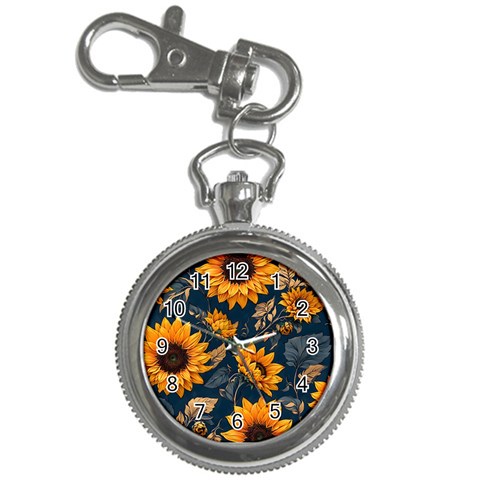 Flower Pattern Spring Key Chain Watches from ArtsNow.com Front