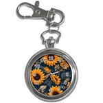 Flower Pattern Spring Key Chain Watches