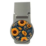 Flower Pattern Spring Money Clips (Round) 