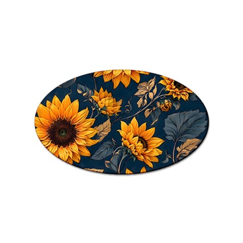 Flower Pattern Spring Sticker Oval (100 pack) from ArtsNow.com Front