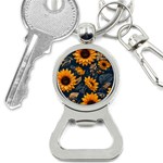 Flower Pattern Spring Bottle Opener Key Chain