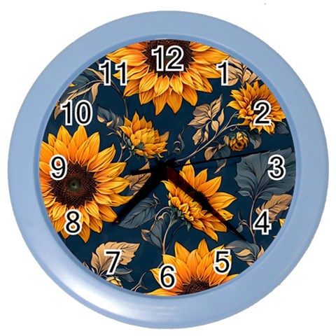 Flower Pattern Spring Color Wall Clock from ArtsNow.com Front
