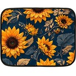 Flower Pattern Spring Two Sides Fleece Blanket (Mini)