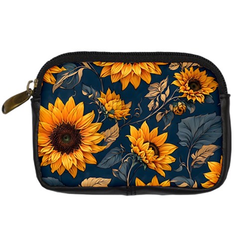 Flower Pattern Spring Digital Camera Leather Case from ArtsNow.com Front