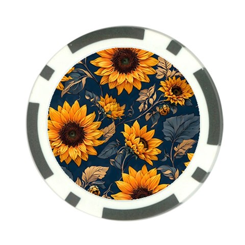 Flower Pattern Spring Poker Chip Card Guard (10 pack) from ArtsNow.com Front