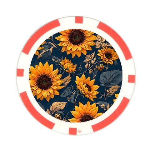 Flower Pattern Spring Poker Chip Card Guard (10 pack) from ArtsNow.com Front