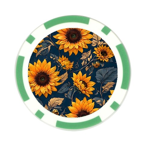 Flower Pattern Spring Poker Chip Card Guard (10 pack) from ArtsNow.com Front