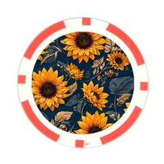 Flower Pattern Spring Poker Chip Card Guard (10 pack) from ArtsNow.com Back