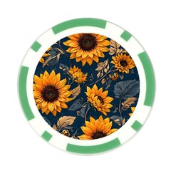 Flower Pattern Spring Poker Chip Card Guard (10 pack) from ArtsNow.com Back