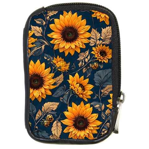 Flower Pattern Spring Compact Camera Leather Case from ArtsNow.com Front