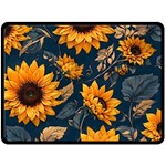 Flower Pattern Spring Fleece Blanket (Large)