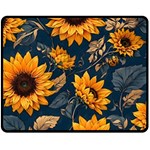 Flower Pattern Spring Fleece Blanket (Medium)