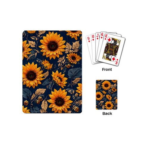 Flower Pattern Spring Playing Cards Single Design (Mini) from ArtsNow.com Back