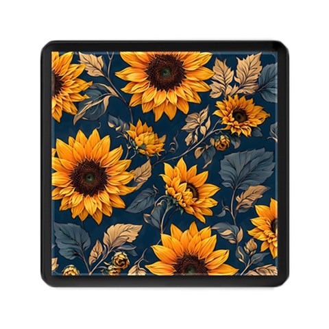 Flower Pattern Spring Memory Card Reader (Square) from ArtsNow.com Front