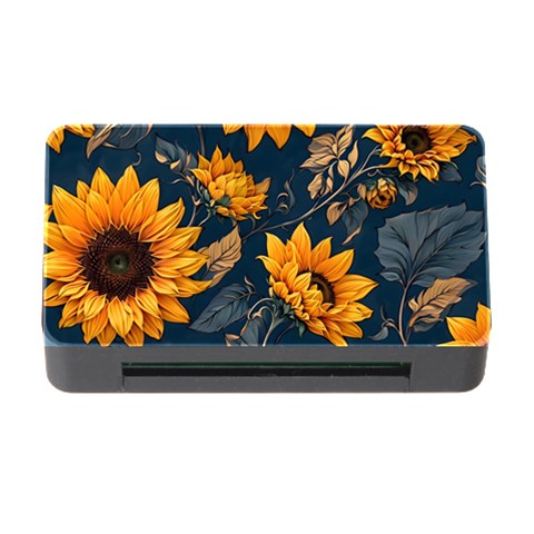 Flower Pattern Spring Memory Card Reader with CF from ArtsNow.com Front