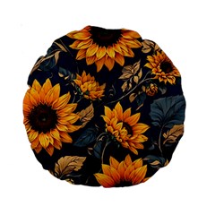 Flower Pattern Spring Standard 15  Premium Round Cushions from ArtsNow.com Back