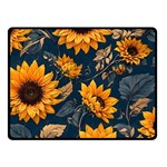 Flower Pattern Spring Two Sides Fleece Blanket (Small)