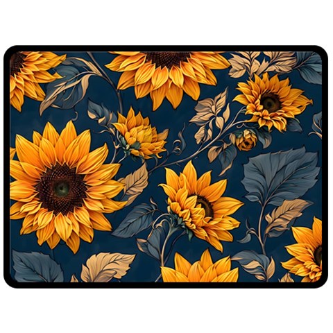 Flower Pattern Spring Two Sides Fleece Blanket (Large) from ArtsNow.com 80 x60  Blanket Front