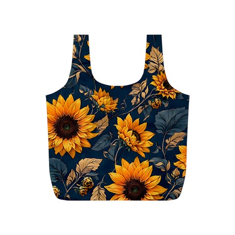 Flower Pattern Spring Full Print Recycle Bag (S) from ArtsNow.com Back