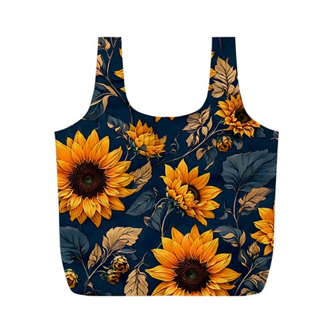 Flower Pattern Spring Full Print Recycle Bag (M) from ArtsNow.com Front