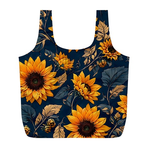 Flower Pattern Spring Full Print Recycle Bag (L) from ArtsNow.com Front