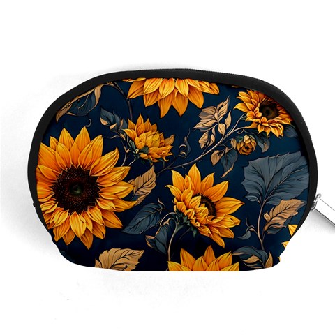 Flower Pattern Spring Accessory Pouch (Medium) from ArtsNow.com Front