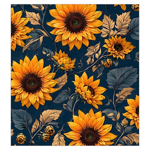 Flower Pattern Spring Drawstring Pouch (Large) from ArtsNow.com Front