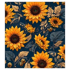 Flower Pattern Spring Drawstring Pouch (Large) from ArtsNow.com Back