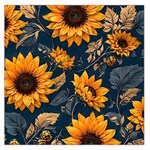 Flower Pattern Spring Square Satin Scarf (36  x 36 )