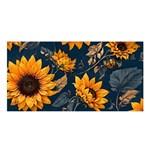 Flower Pattern Spring Satin Shawl 45  x 80 