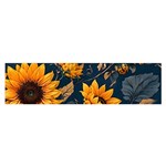 Flower Pattern Spring Oblong Satin Scarf (16  x 60 )