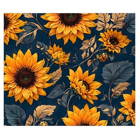 Flower Pattern Spring Zipper Large Tote Bag from ArtsNow.com Back